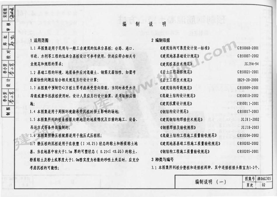 津06G305 预制钢筋混凝土空心方桩（有水印）.pdf_第2页