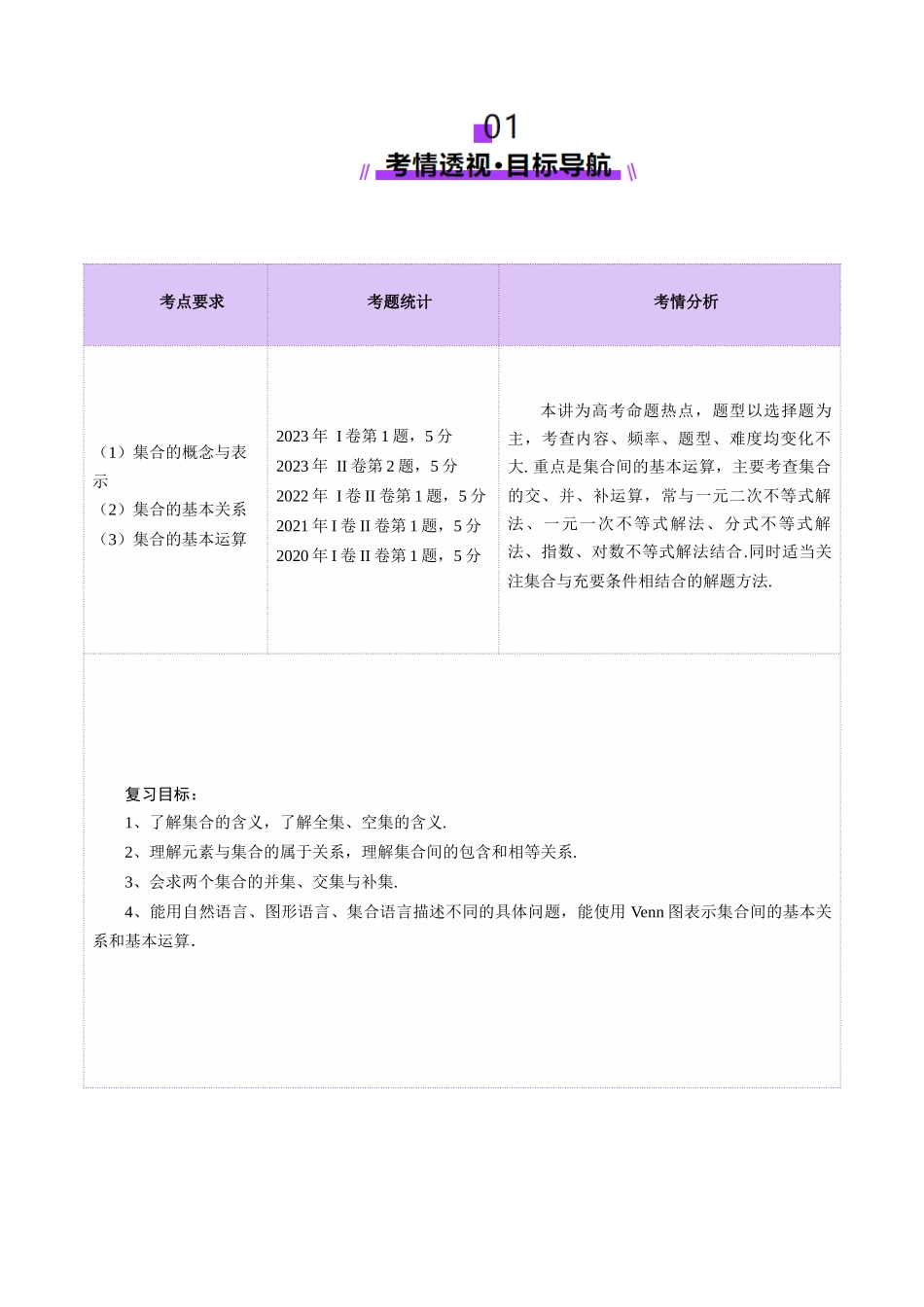 【2025年新高考备考】数学一轮复习-第01讲 集合（八大题型）（讲义）（原卷版）.docx_第2页