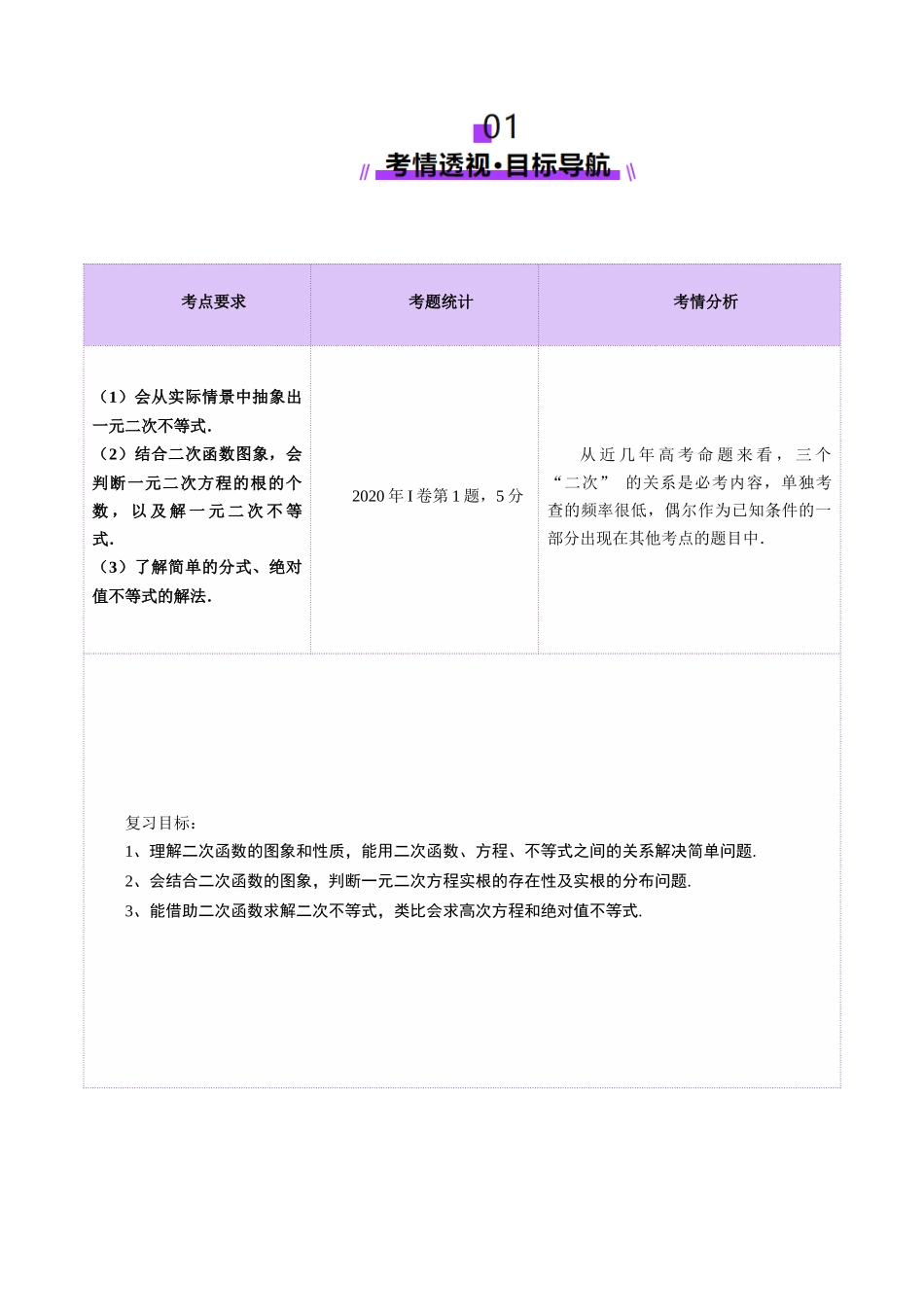 【2025年新高考备考】数学一轮复习-第05讲 一元二次不等式与其他常见不等式解法（十大题型）（讲义）（原卷版）.docx_第2页