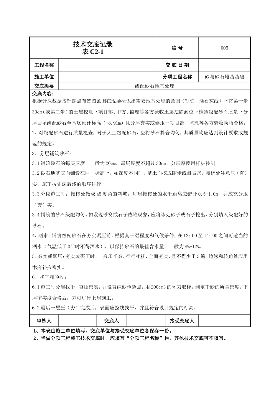 级配砂石地基处理技术交底.doc_第2页