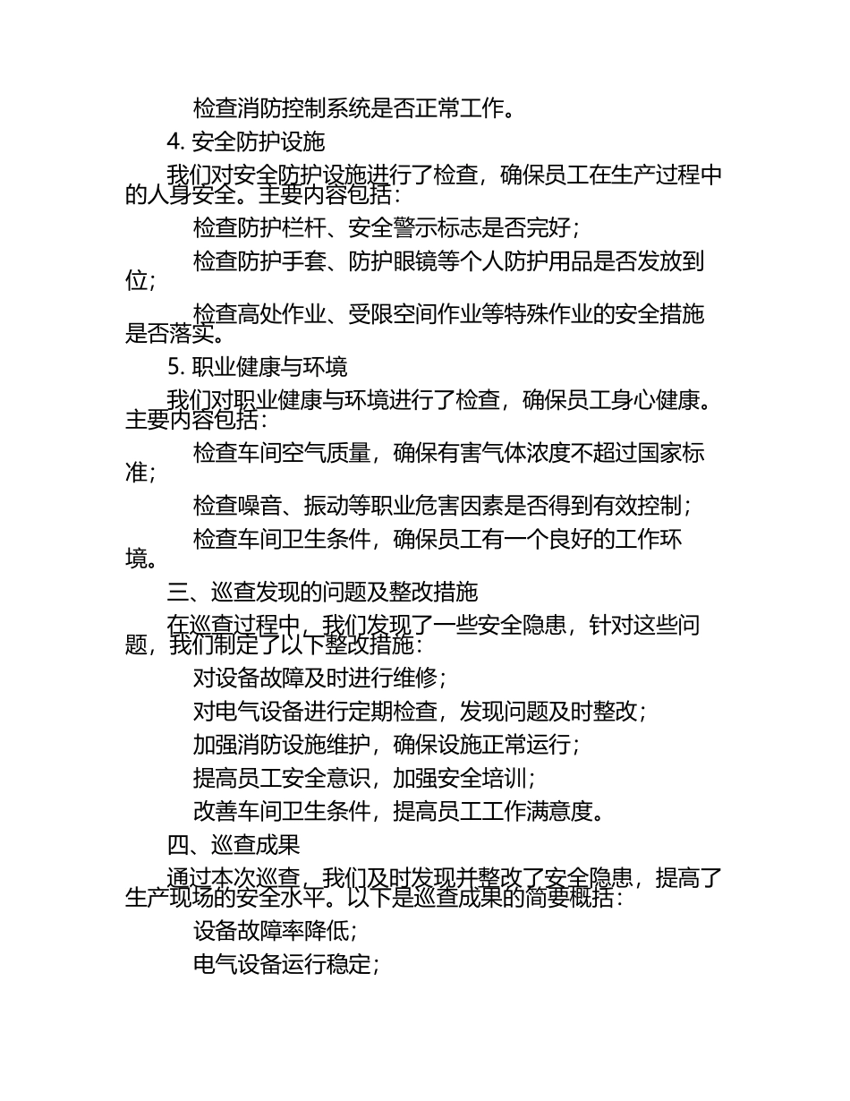 安全生产巡查工作汇报.docx_第2页