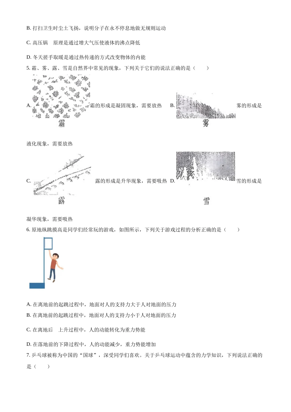 2024年山东省烟台市中考物理试题（原卷版）.docx_第2页