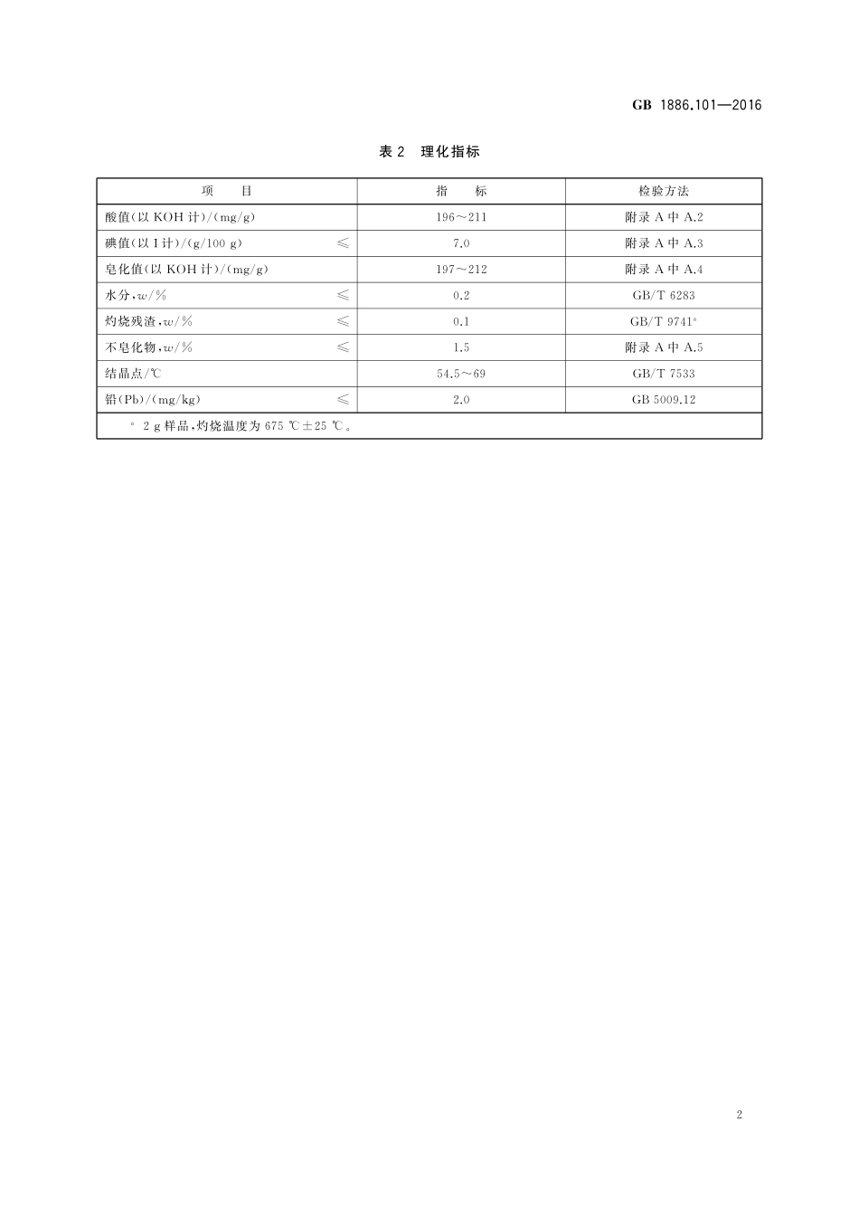 GB 1886.101-2016 食品安全国家标准 食品添加剂 硬脂酸（又名十八烷酸）.pdf_第3页