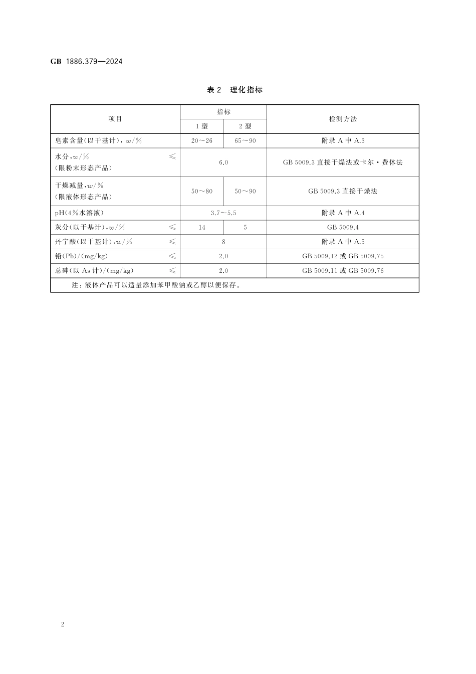 GB 1886.379-2024 食品安全国家标准 食品添加剂 皂树皮提取物高清.pdf_第3页