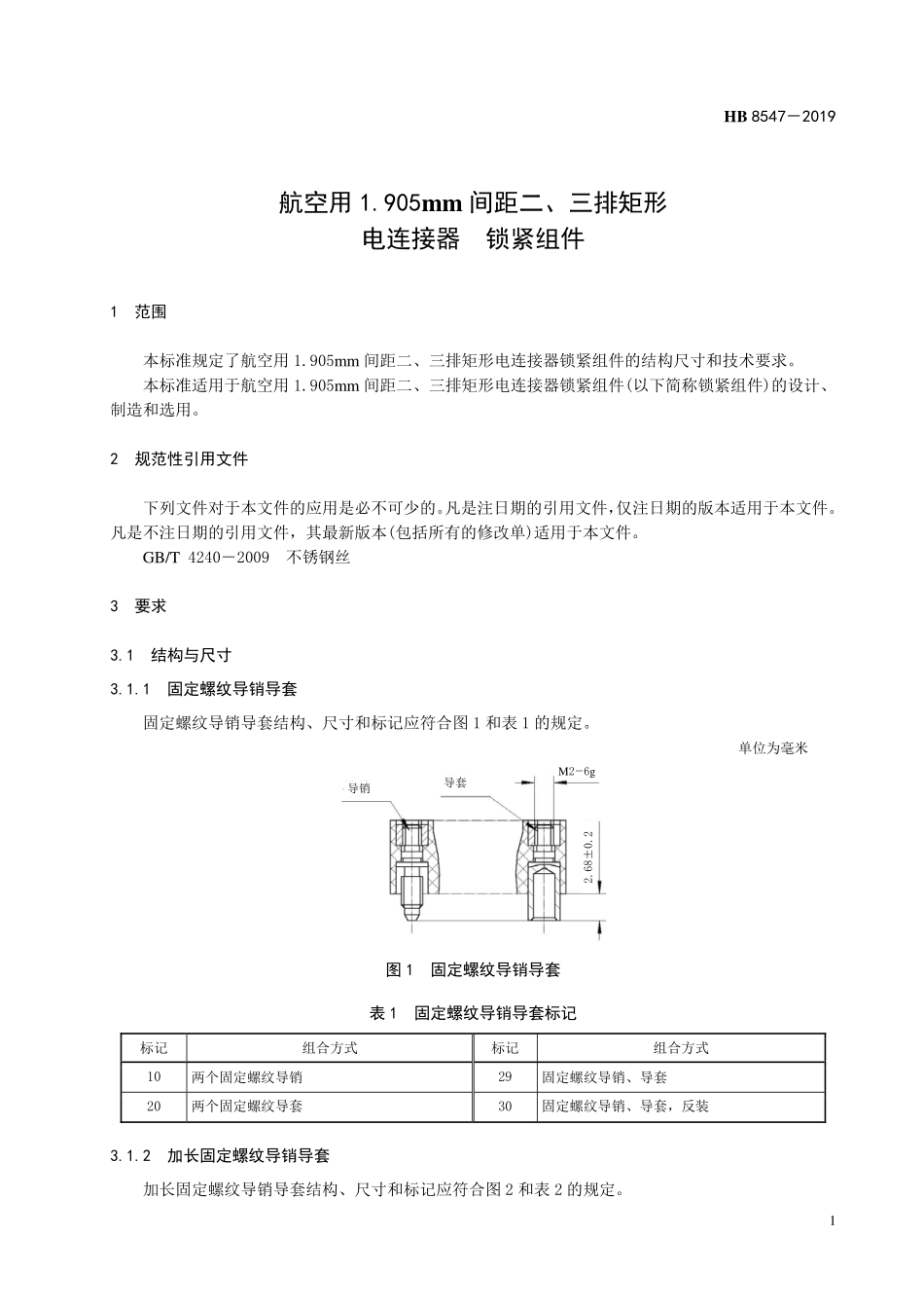 HB8547-2019 航空用 1.905mm 间距二、三排矩形电连接器 锁紧组件.pdf_第3页