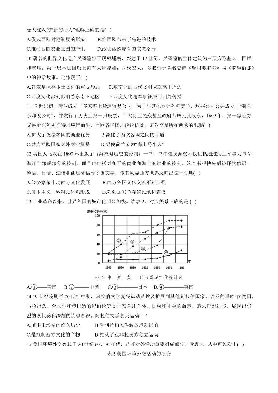 湖北省重点高中智学联盟2024-2025学年高二下学期5月联考历史试卷.pdf_第3页