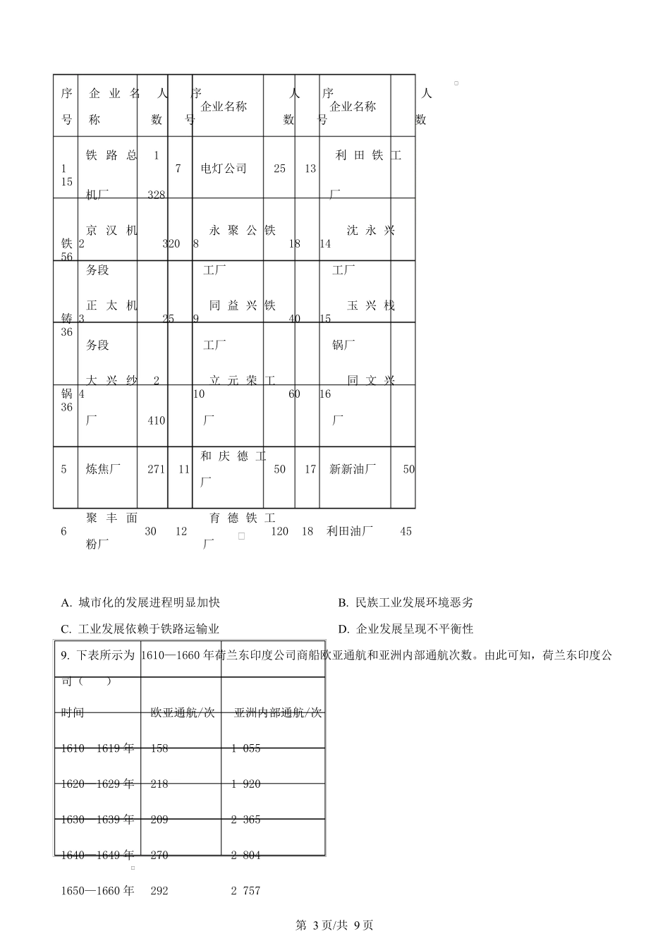 内蒙古自治区巴彦淖尔市第一中学2024-2025学年高二下学期期中考试历史试题.docx_第3页
