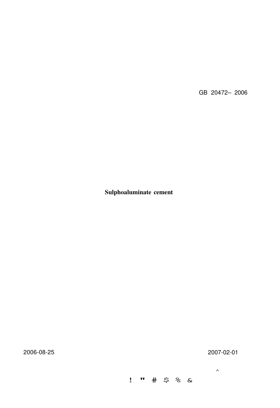 GB20472-2006 硫铝酸盐水泥.pdf_第1页