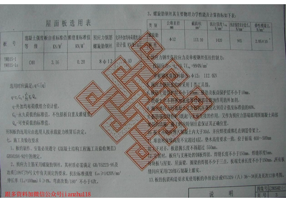辽2002G402(一) 9m～15m跨度预应力混凝土屋面板.pdf_第3页