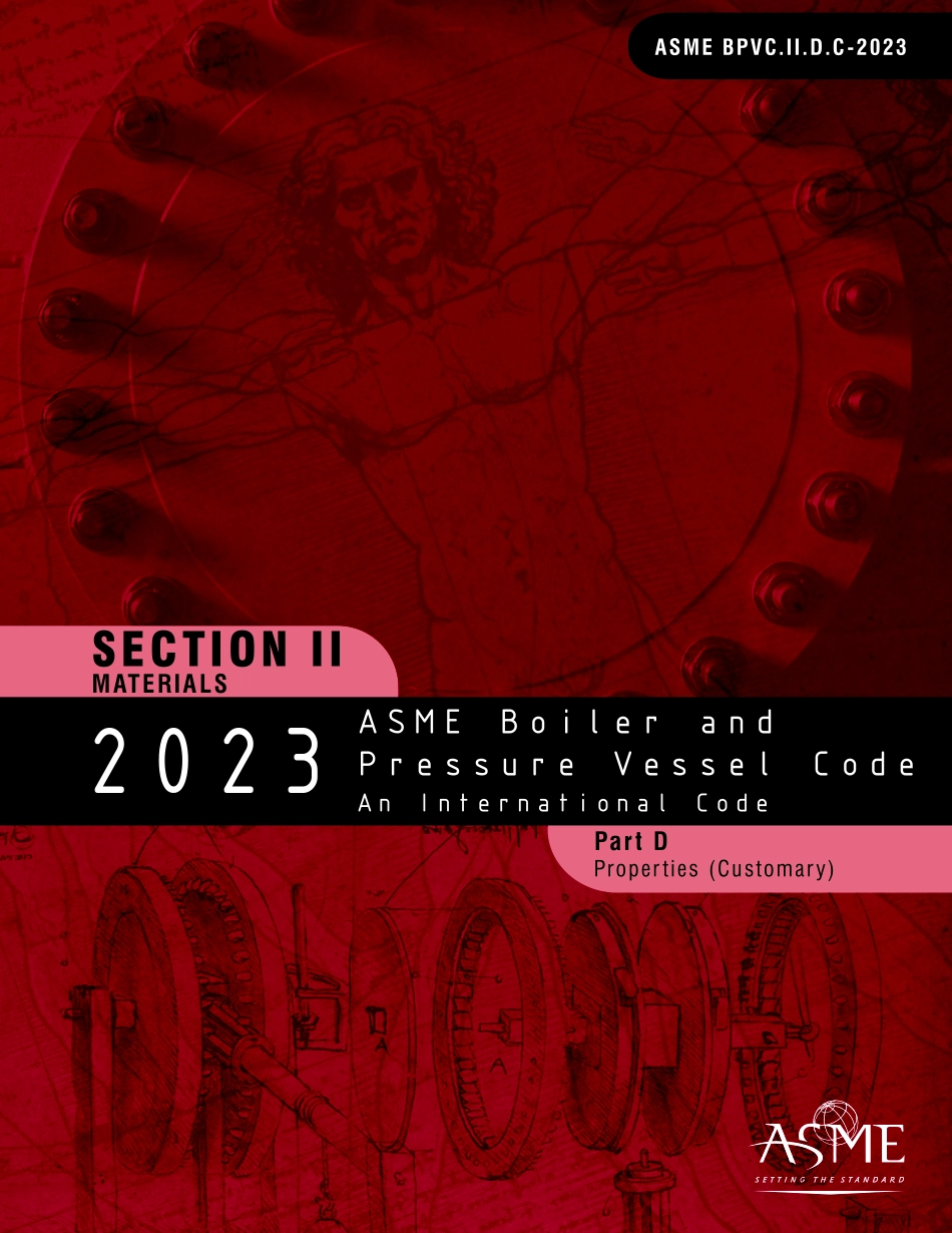 ASME BPVC 2023 Section II part D (customary)材料 D部分 特性（常规）（英文版）.pdf_第1页