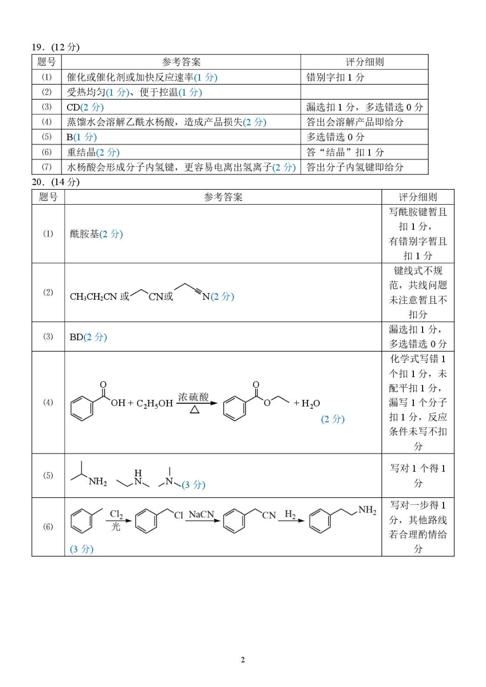 浙江省精诚联盟2024-2025学年高二下学期3月联考化学答案.pdf_第2页
