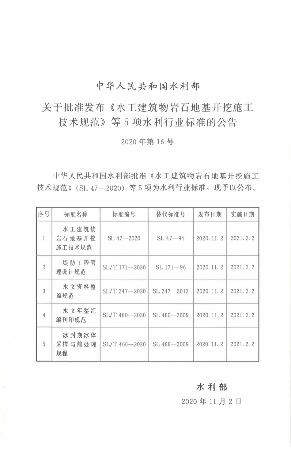 SL47-2020 水工建筑物岩石地基开挖施工技术规范.pdf_第2页