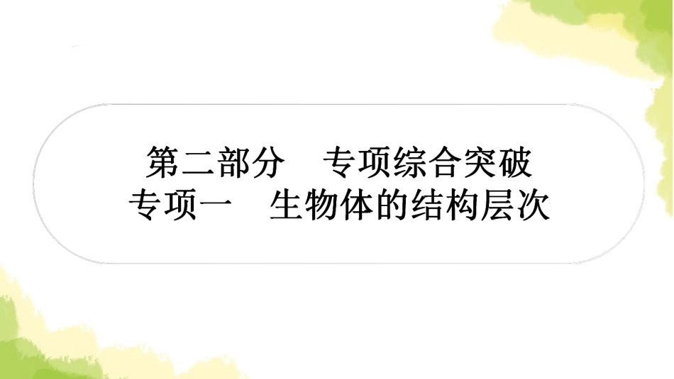 2025会考生物复习专项一生物体的结构层次练习课件.ppt_第1页