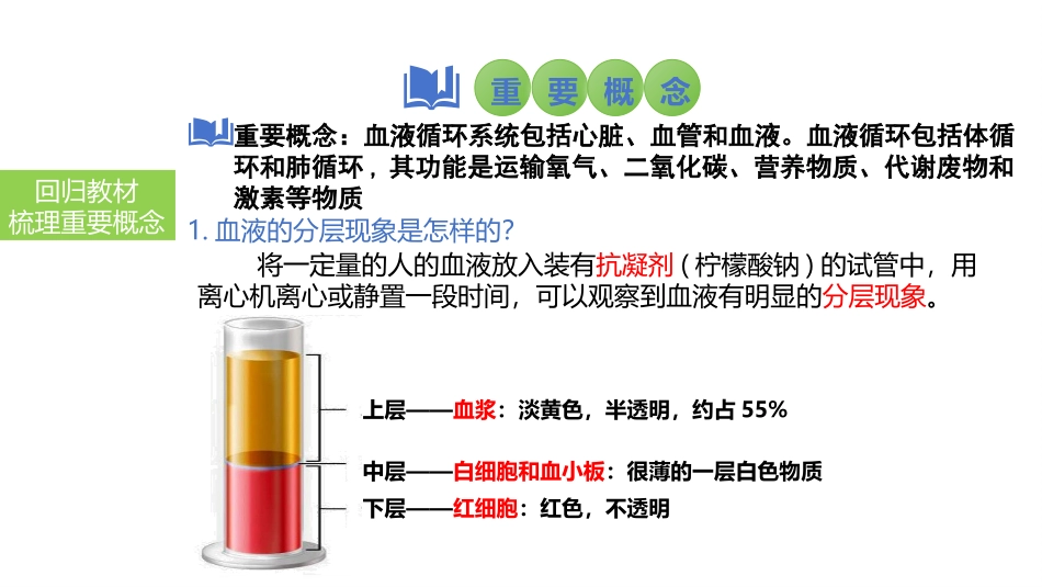 2025会考一轮复习：第16讲 血液、血管、输血与血型课件.pptx_第3页