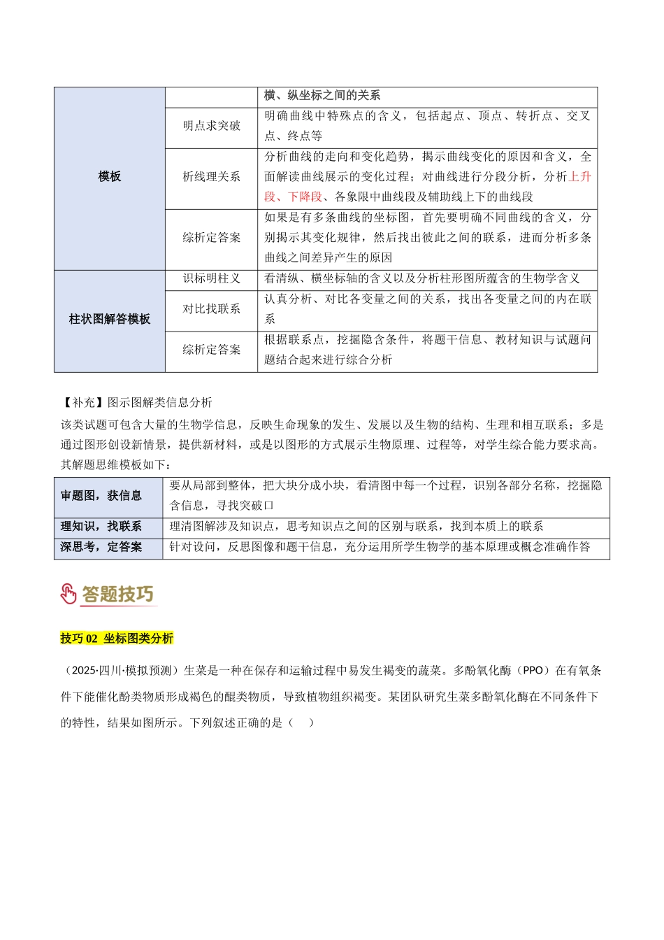 专项提升02 情境分析（3大模板）（原卷版）-2025年高考生物解题技巧模版.docx_第3页