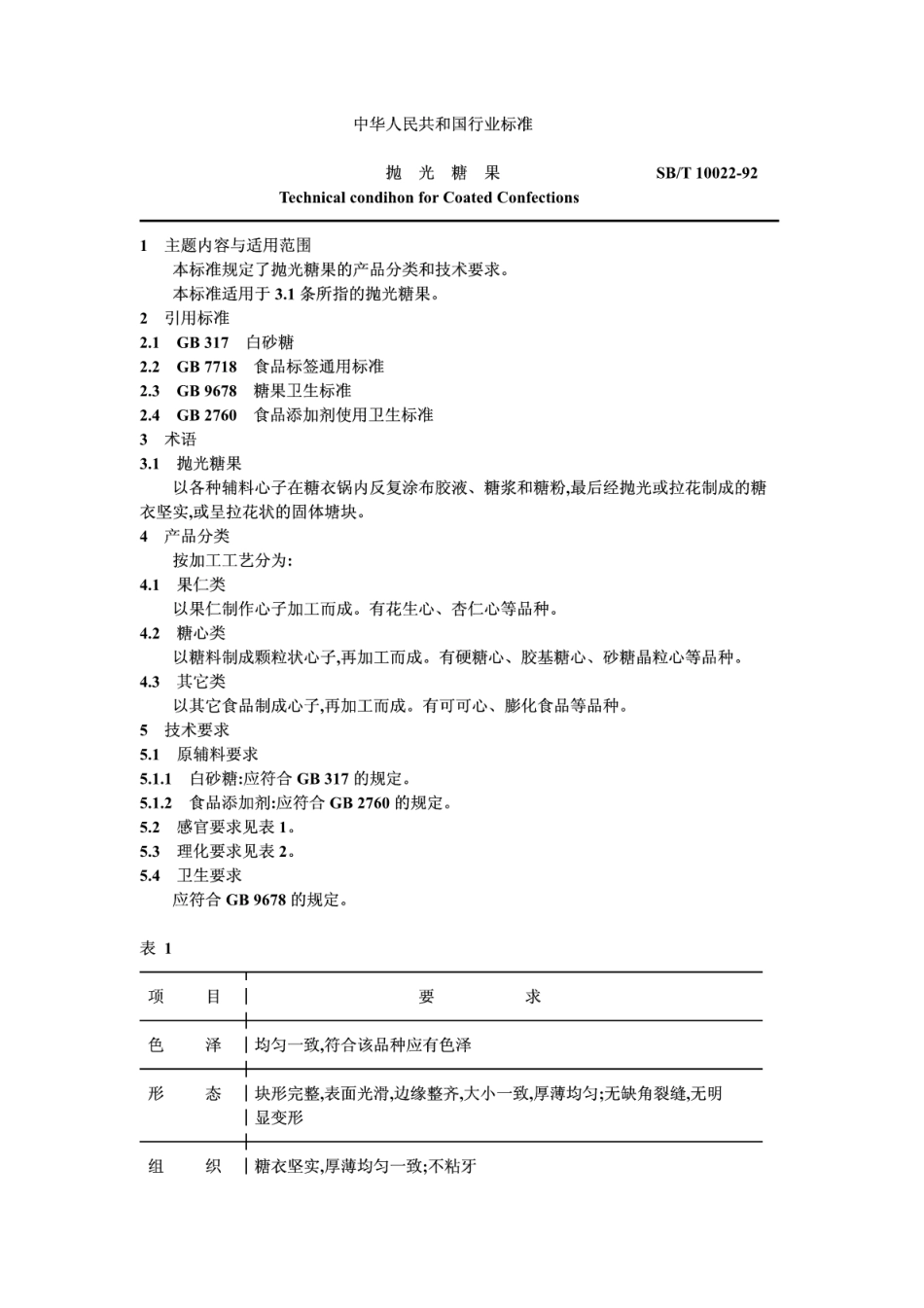 SB／T 10022-1992 抛光糖果.pdf_第1页