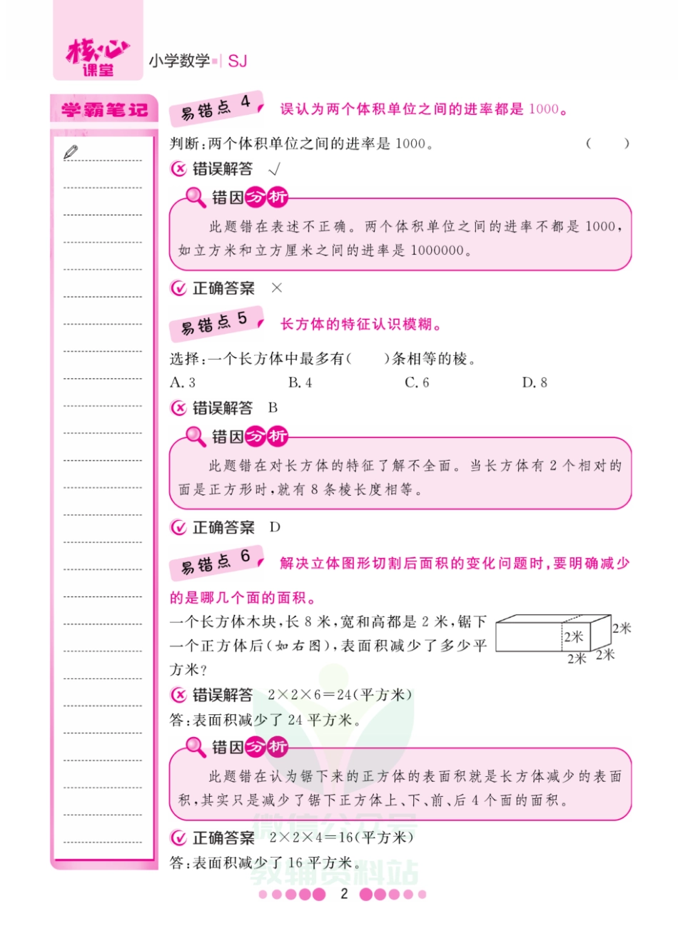 六年级上册数学苏教版易错清单.pdf_第2页