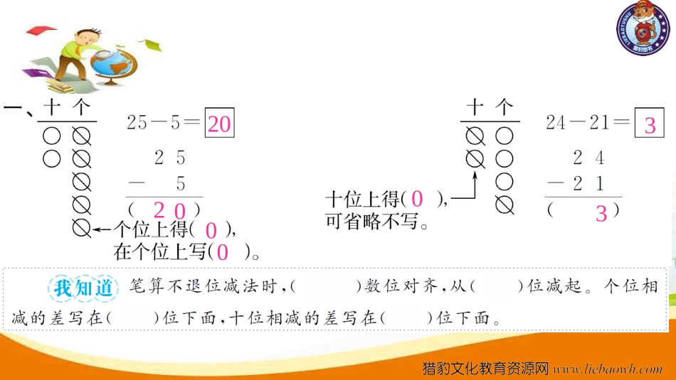 人教版二年级数学上册-第二单元-100以内加减法第4课时  不退位减 习题课件.ppt_第3页