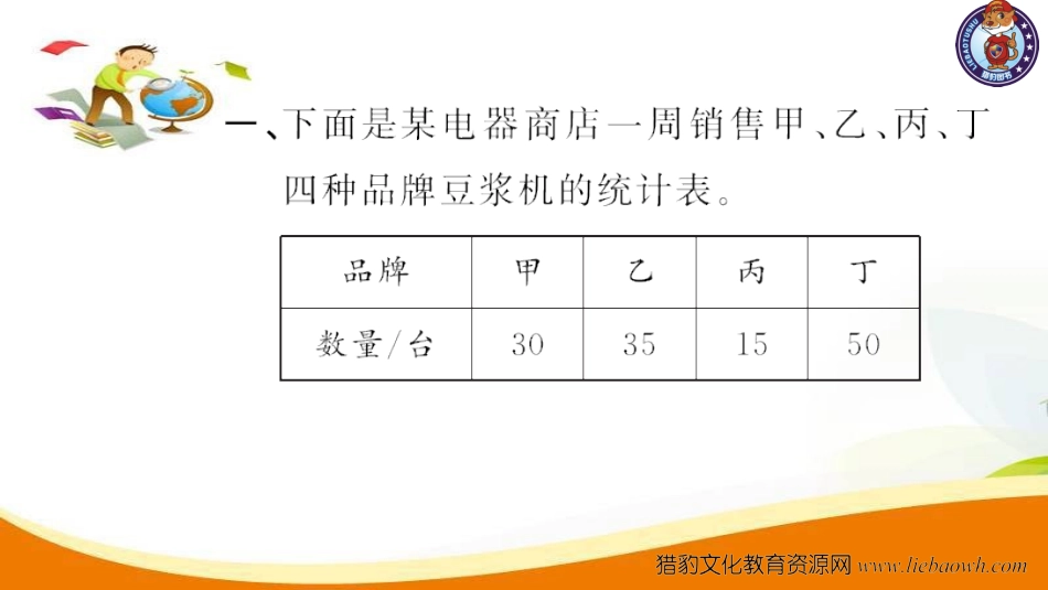 四年级上册数学（人教）习题课件九 总复习第10课时 统计与概率_20190728_211018.ppt_第3页