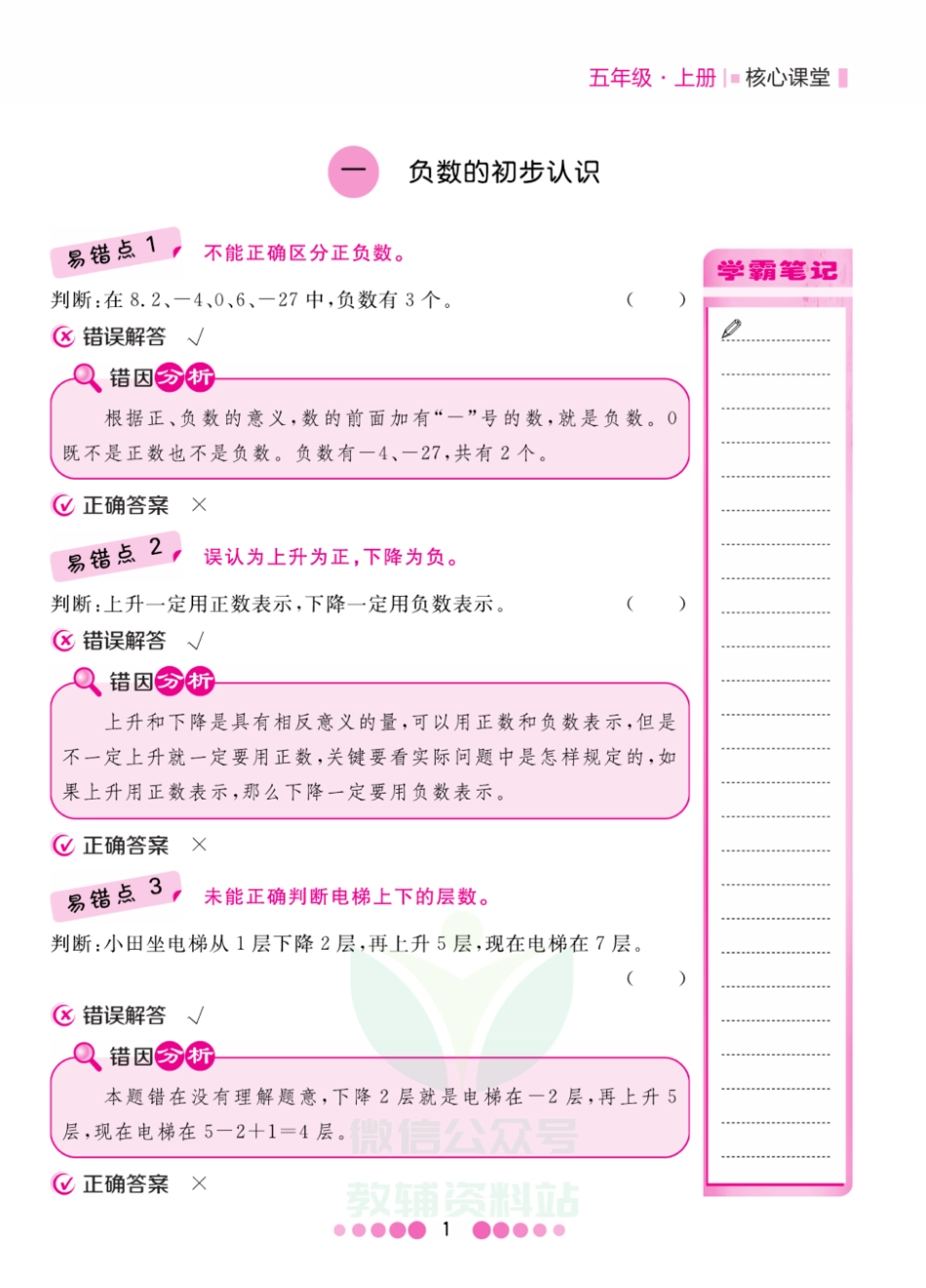 五年级上册数学苏教版易错清单.pdf_第1页