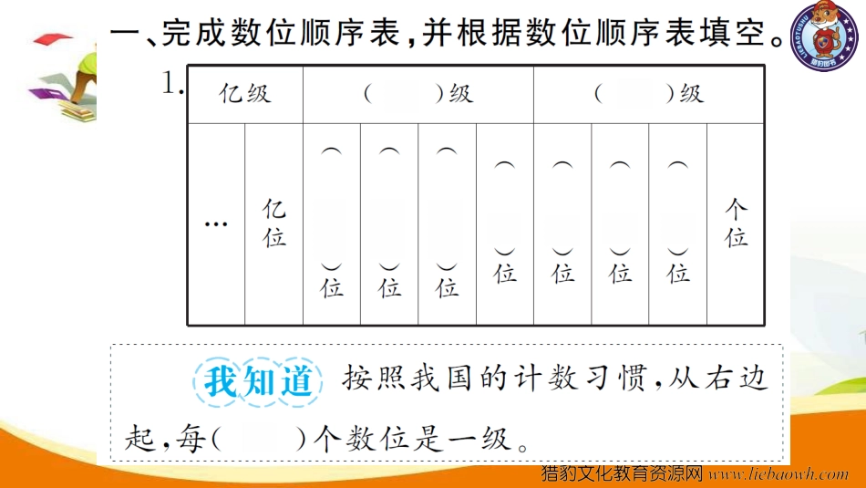 小学四年级数学（上册）人教版习题课件ppt-第1课时  亿以内数的认识.ppt_第3页