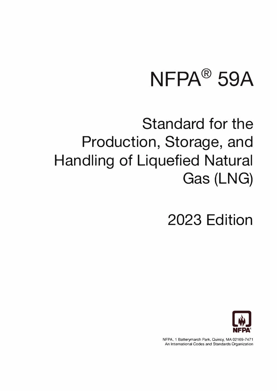 NFPA 59A-2023 生产液化天然气(LNG)储存和处理标准（英文版）.pdf_第1页