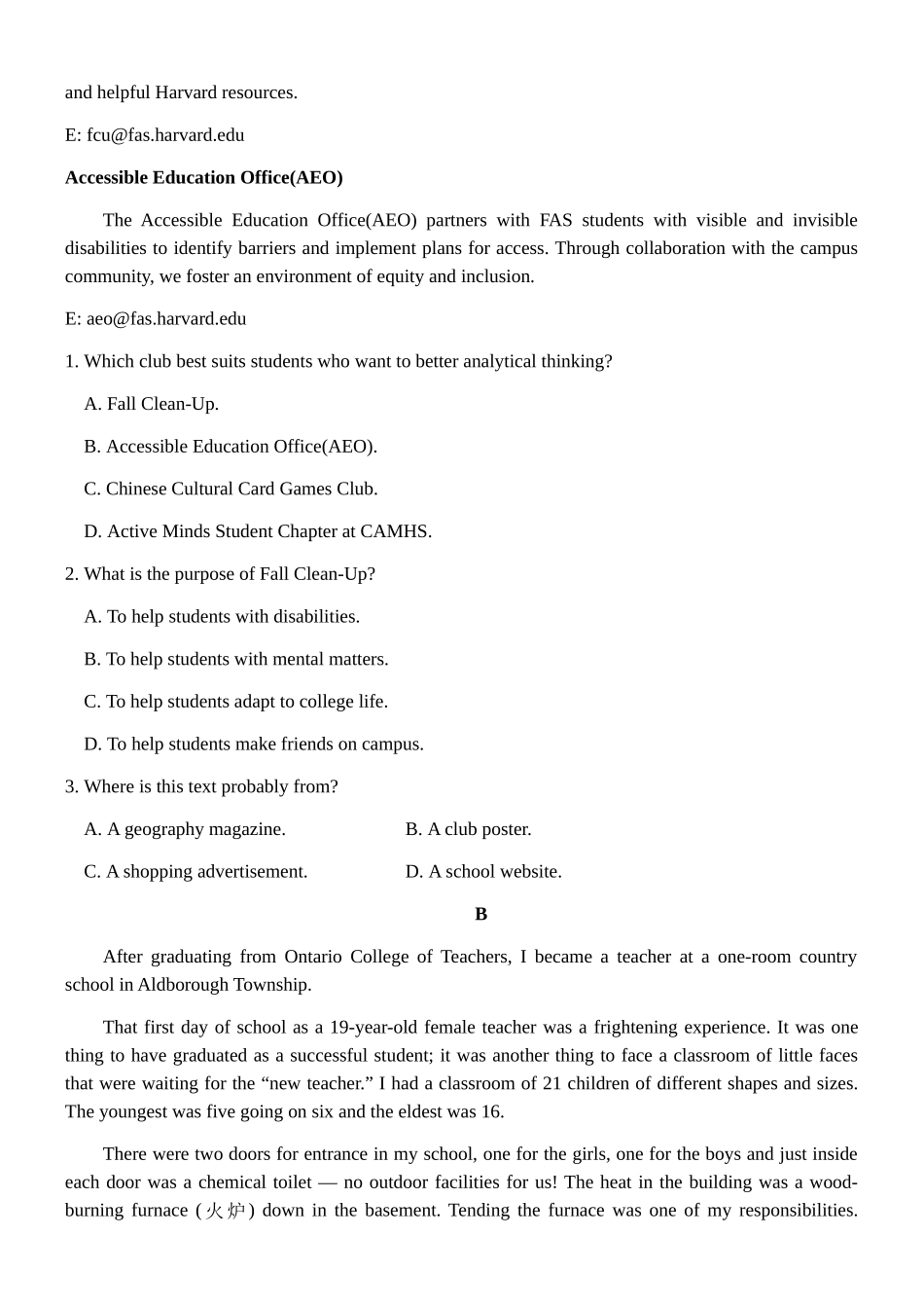 河南省平顶山市叶县河南省叶县高级中学2024-2025学年上学期9月月考英语试卷.docx_第2页