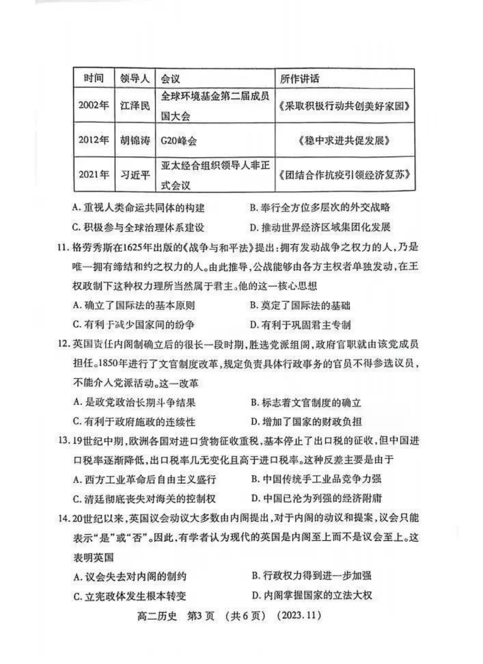 河南省洛阳市2023-2024学年高二上学期期中考试 历史含答案.pdf_第3页