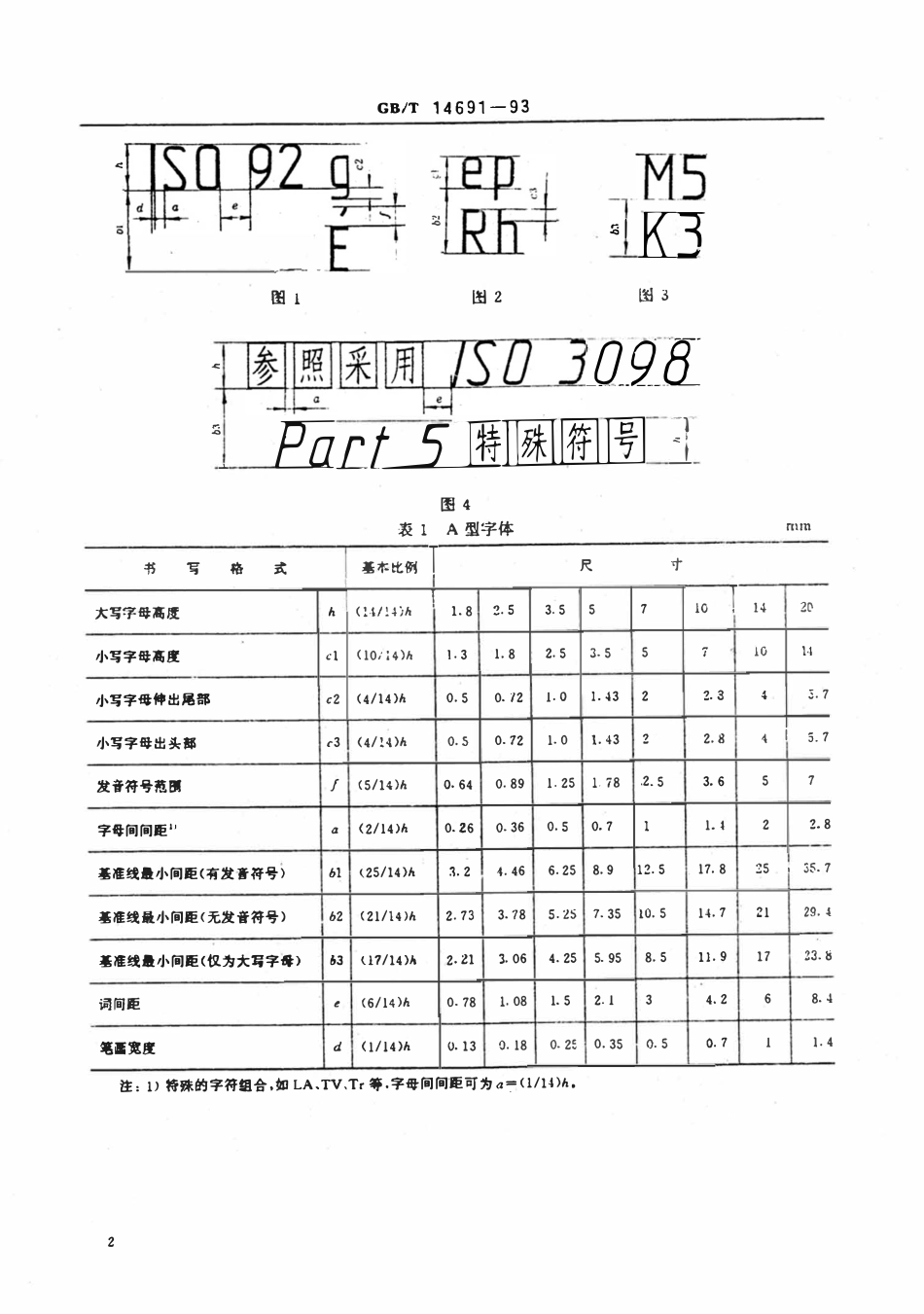 GB14691-1993 技术制图字体.pdf_第3页