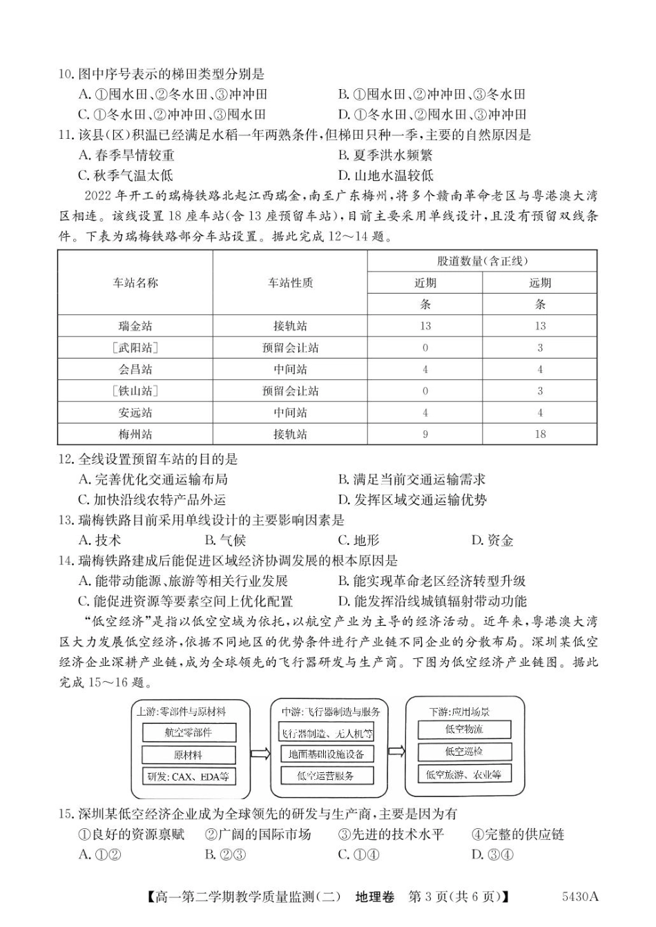 广东省八校联盟2024-2025学年高一下学期教学质量监测（二）地理含解析.pdf_第3页