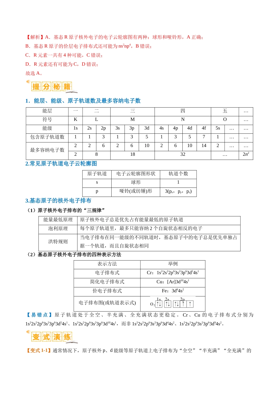 题型20 物质结构与性质基础 （解析版）-高考化学二轮热点题型归纳与变式演练.docx_第2页