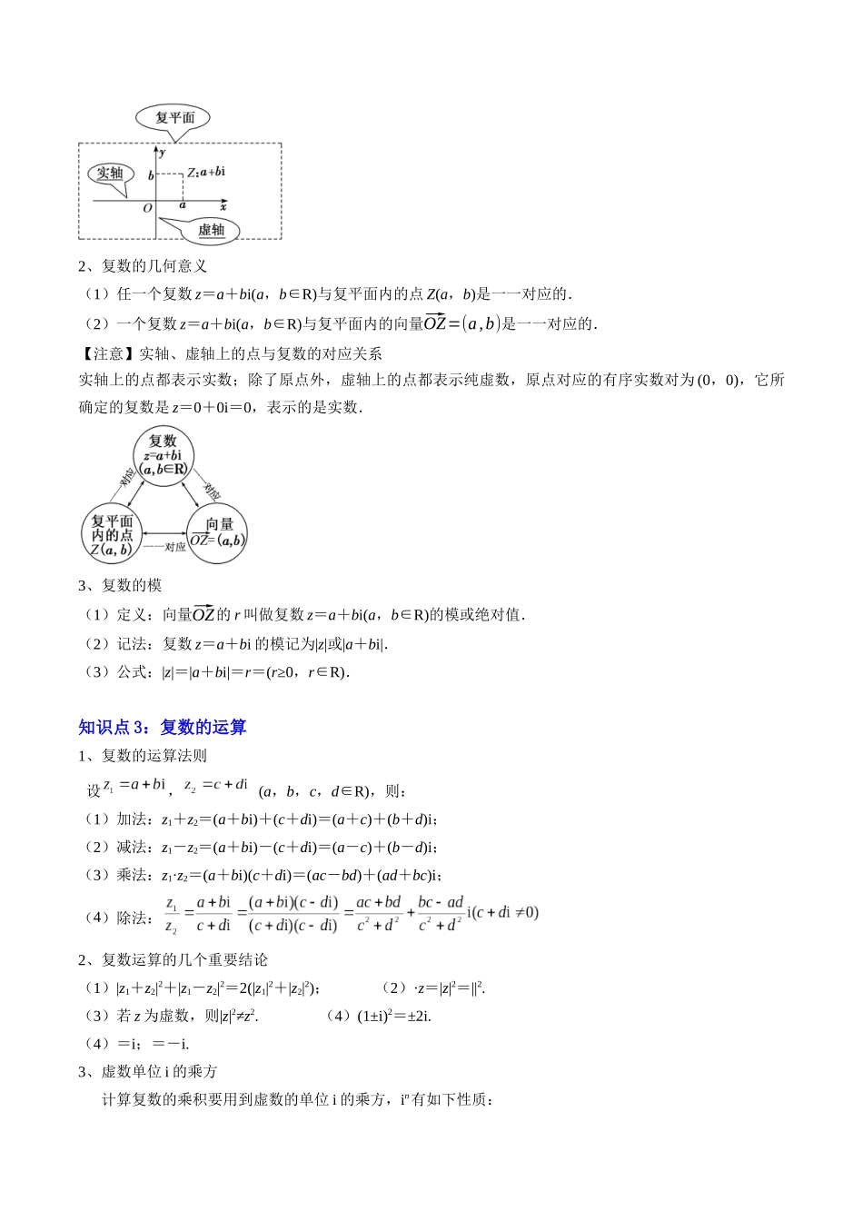 专题03 复数（思维导图+知识串讲+10题型+过关检测）（解析版）.docx_第3页