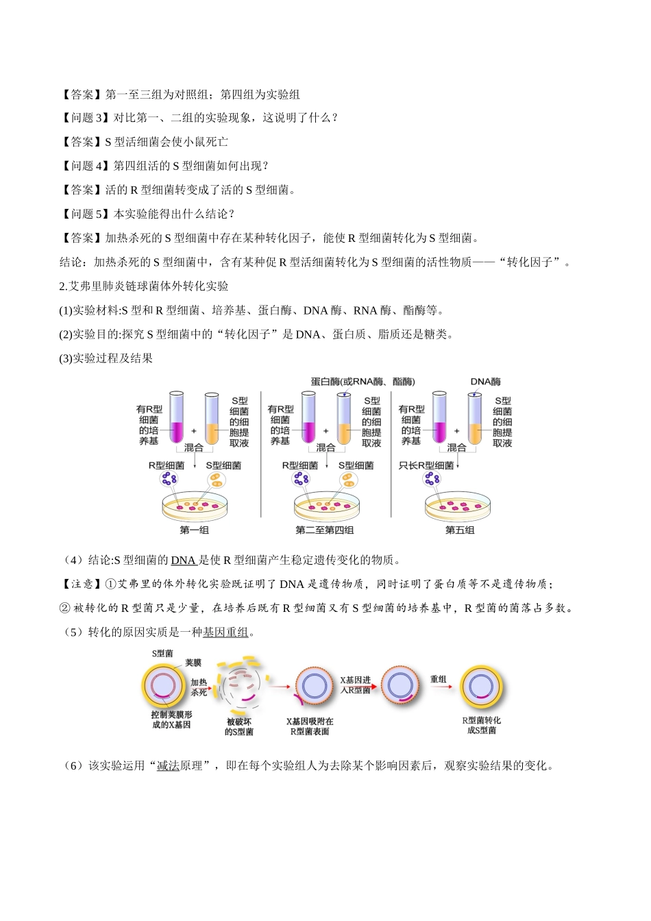 专题03 基因的本质 （知识梳理）-【学考复习】2024年高中生物学业水平考试必备考点归纳与测试（新教材专用）.docx_第2页
