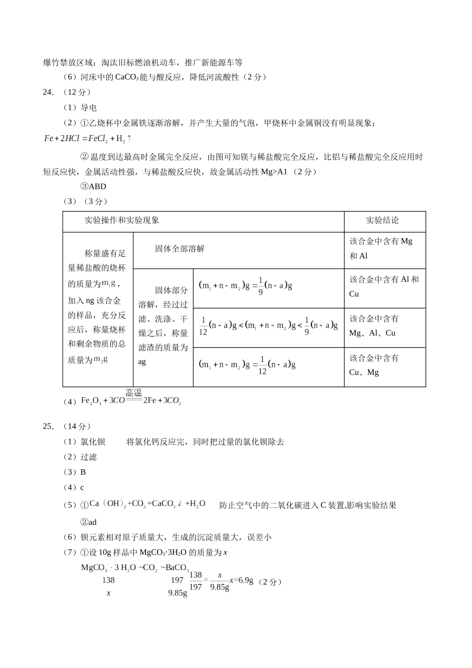 化学（扬州卷）（参考答案及评分标准）(1).docx_第2页