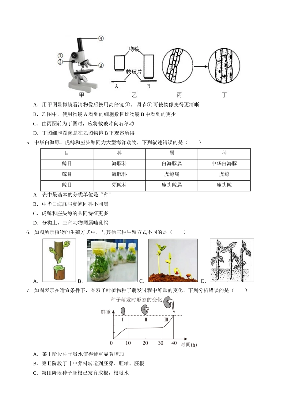 生物（贵阳卷）（考试版A4）(1).docx_第2页