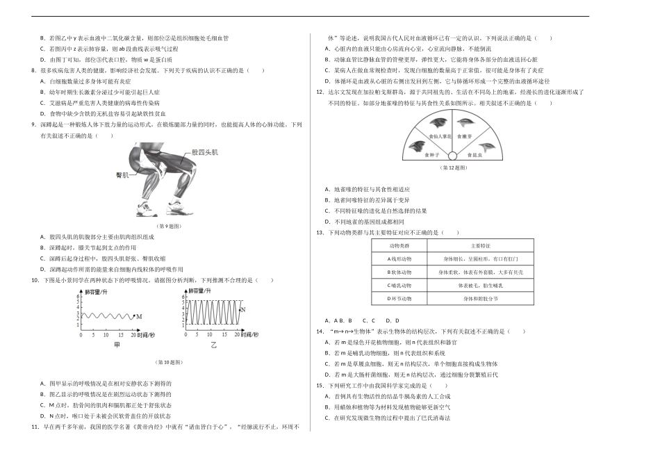 生物（吉林卷）（考试版A3）(1).docx_第2页
