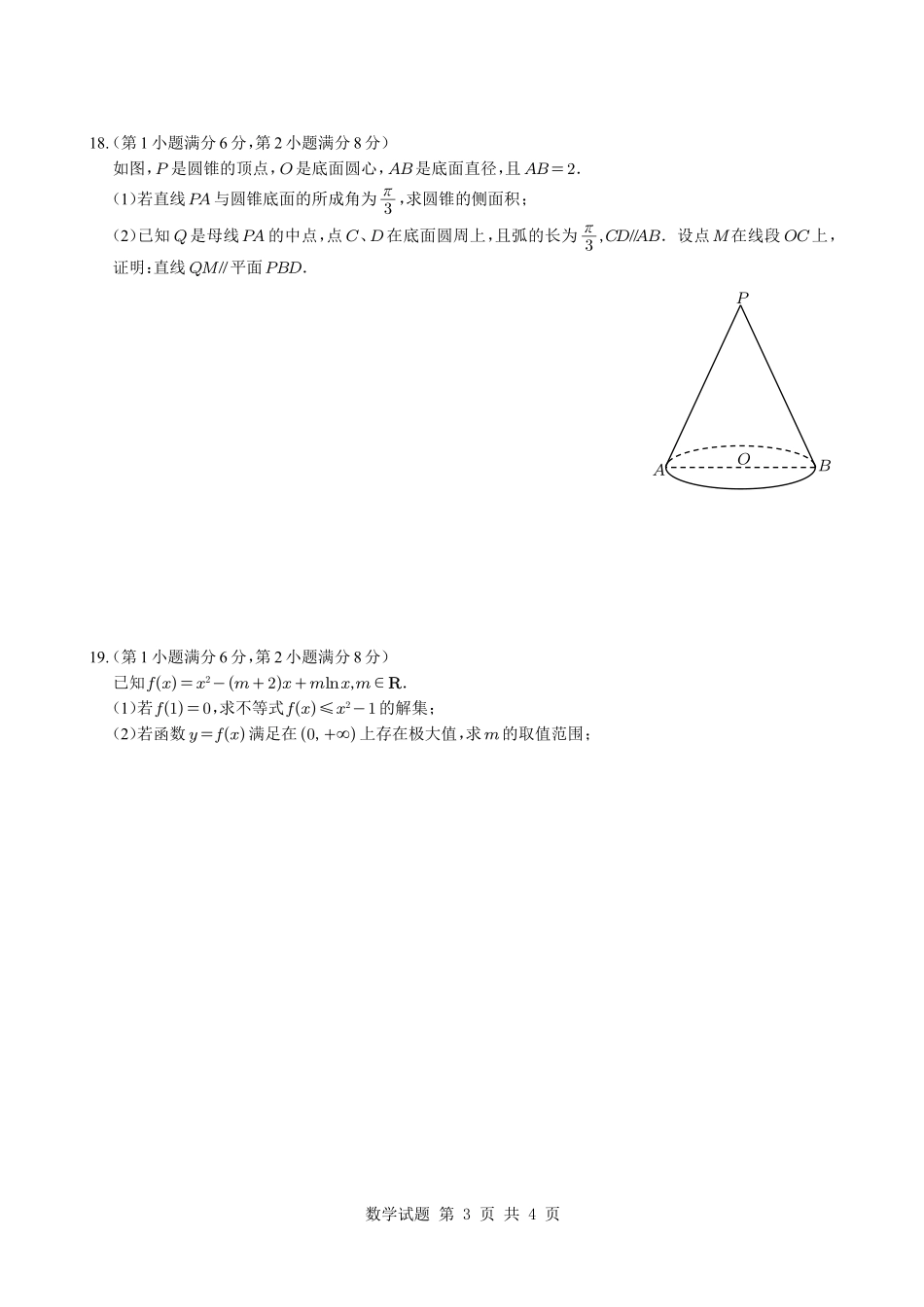 【上海卷】【数学真题】2025 年普通高等学校招生全国统一考试（上海卷）（6.7-6.9）.pdf_第3页