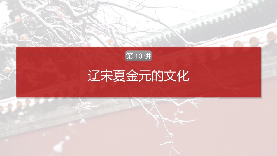 2025历史步步高大一轮复习讲义板块一　第四单元　第10讲　辽宋夏金元的文化.pptx_第2页