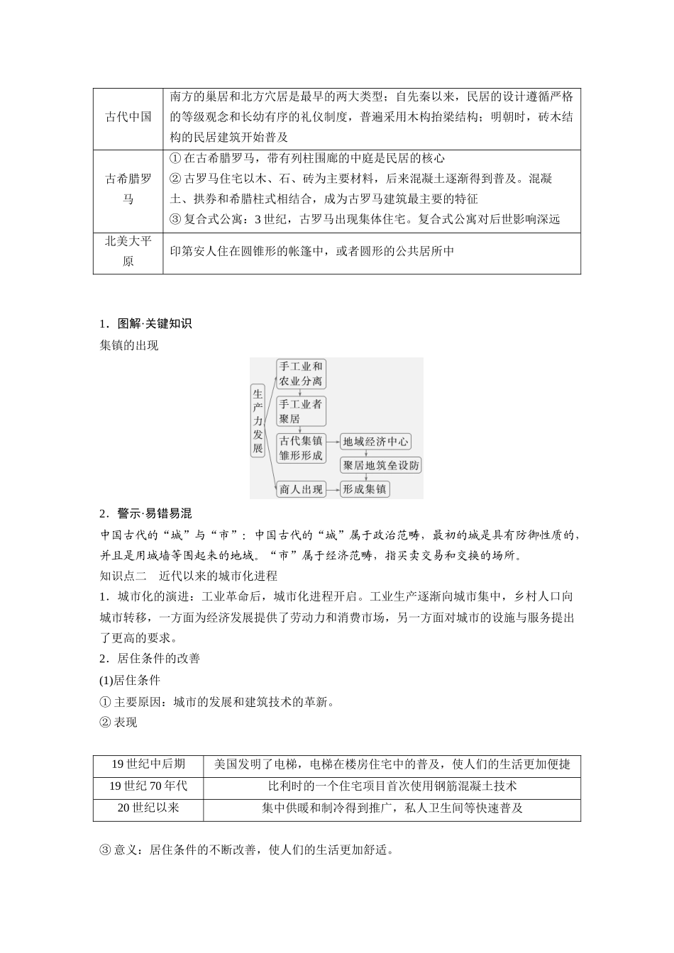 2025历史步步高大一轮复习讲义版块五　第十七单元　第61讲　村落、城镇与居住环境.docx_第2页