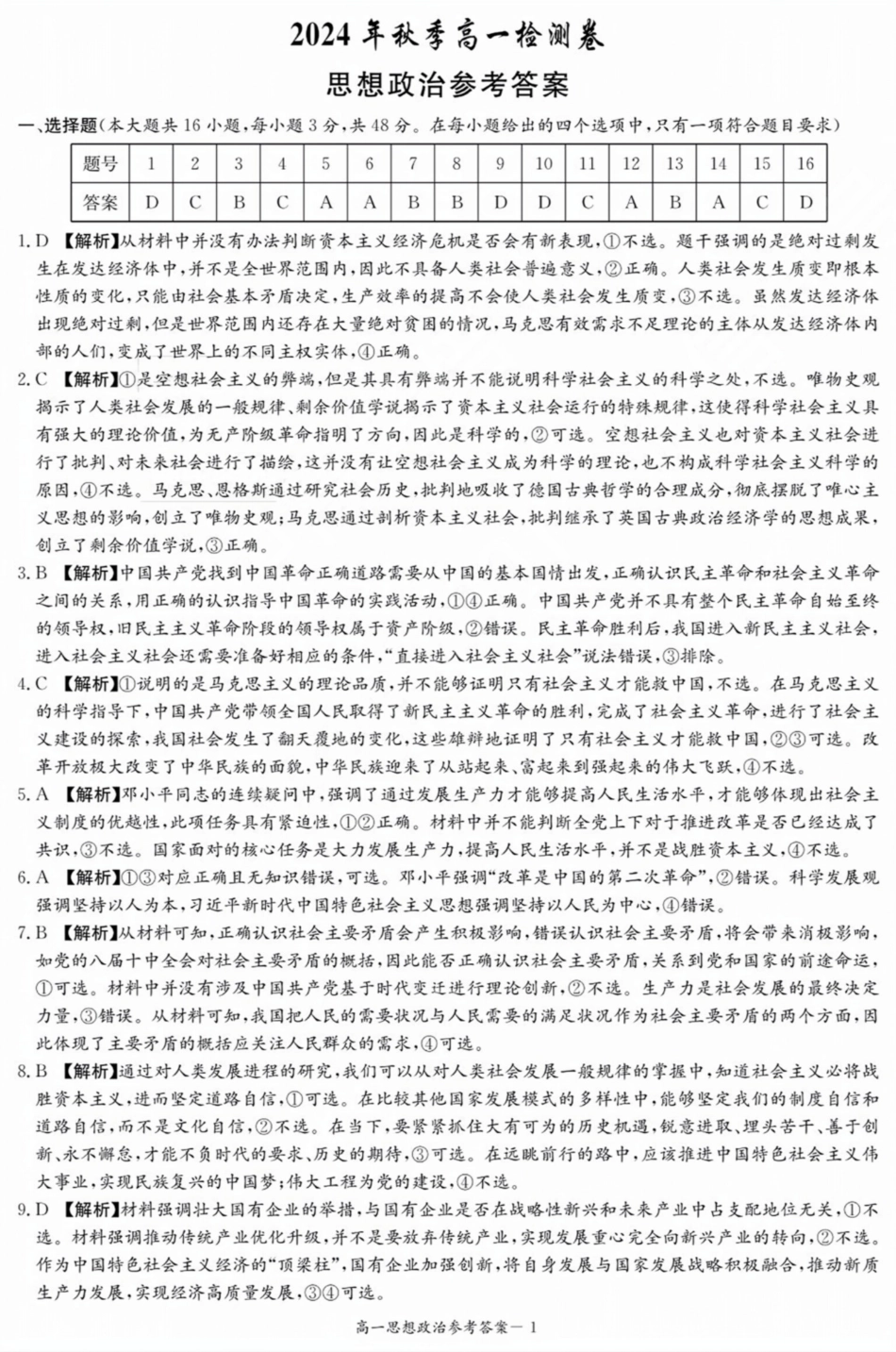 【Top5强校】【湖南卷】湖南省长沙市长郡中学2024-2025学年高一上学期12月月考（12.10-12.11）政治试卷解析.pdf_第1页