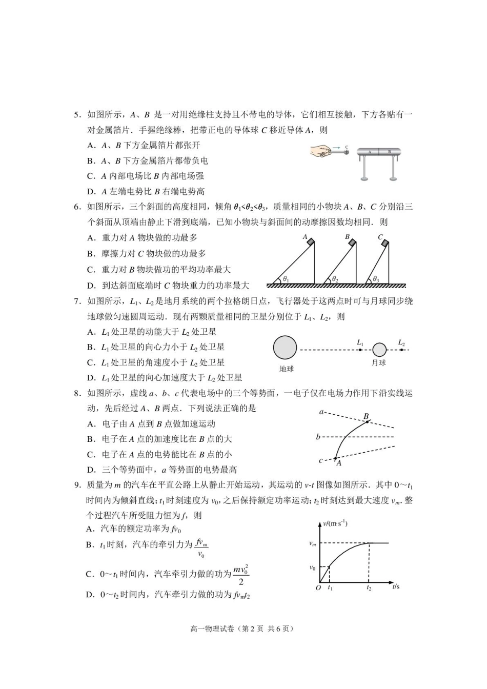 江苏省镇江市丹阳市、南通市2024-2025学年高一下学期期中考试 物理含答案.pdf_第2页
