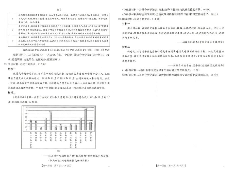 河南省新乡市2024-2025学年高一上学期期末测试历史试卷.pdf_第3页