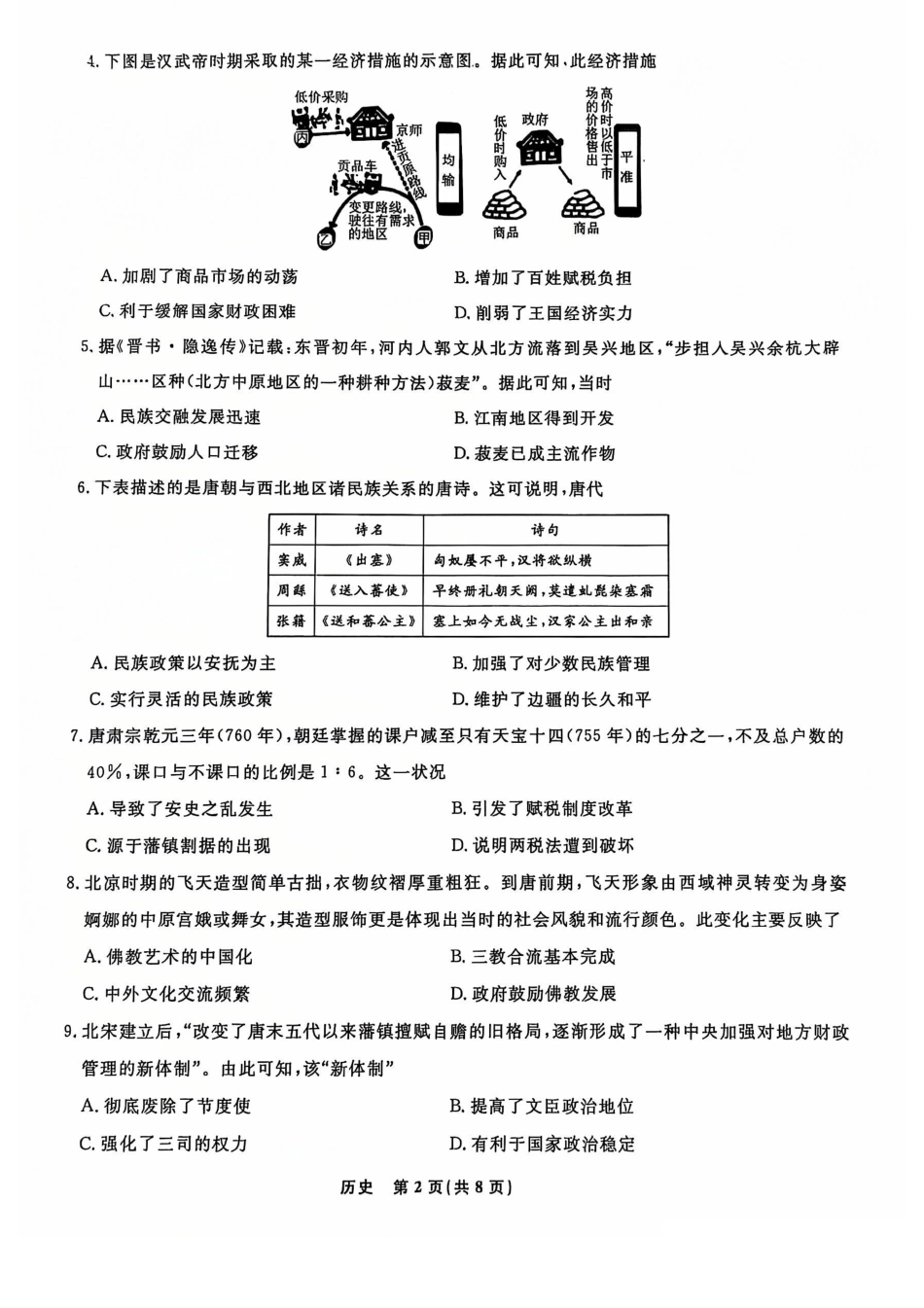 辽宁省名校联盟普通高中2024-2025学年高一12月月考历史试题.pdf_第2页