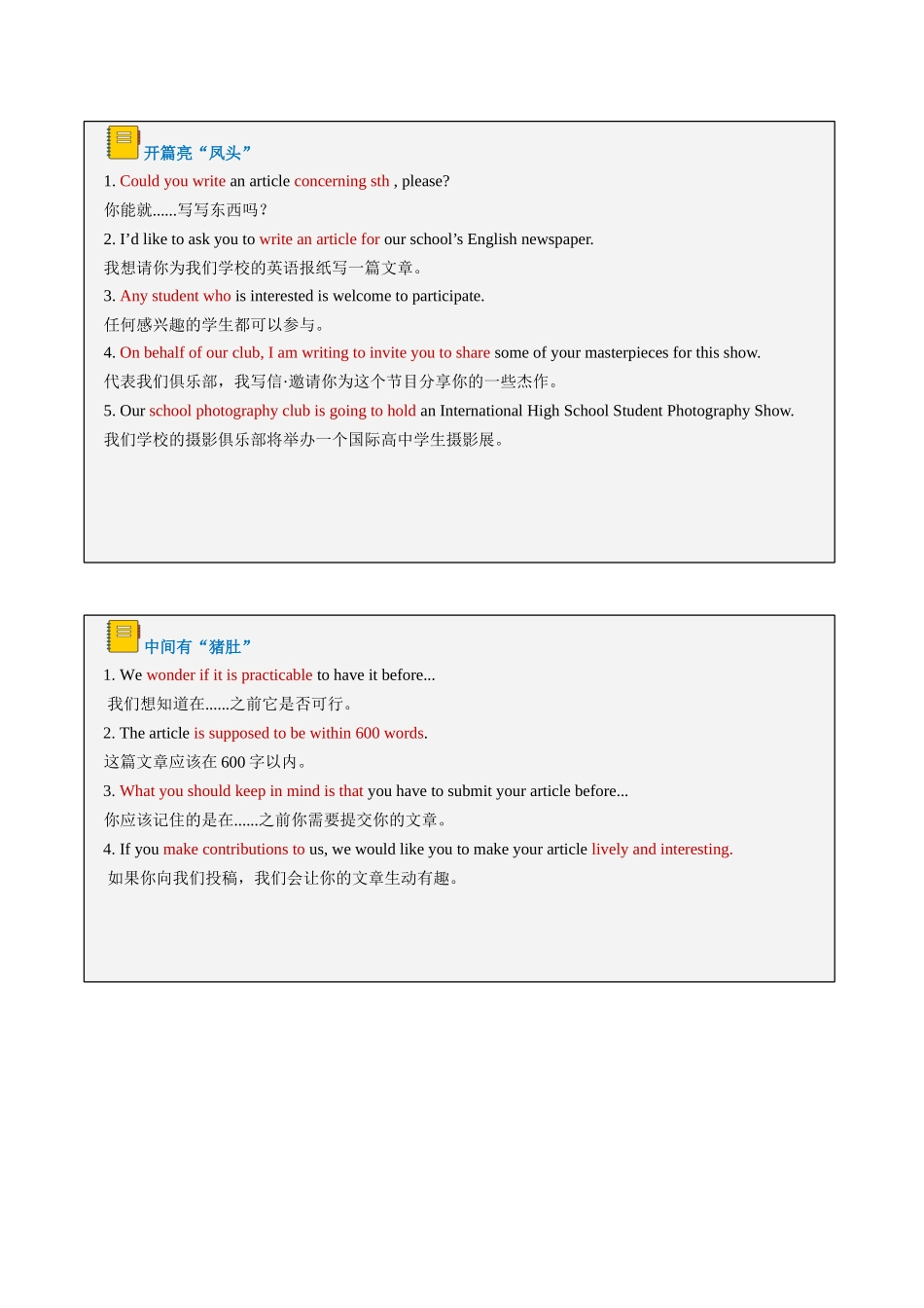 2024年高考英语书面表达答题模板-题型01 征文约稿（答题模板与解题技巧）（解析版）.docx_第3页