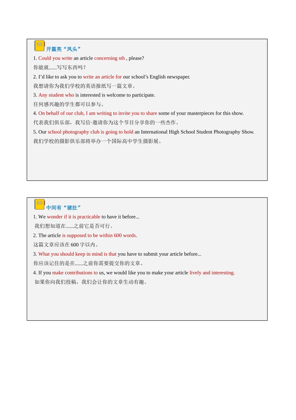 2024年高考英语书面表达答题模板-题型01 征文约稿（答题模板与解题技巧）（原卷版）.docx_第3页