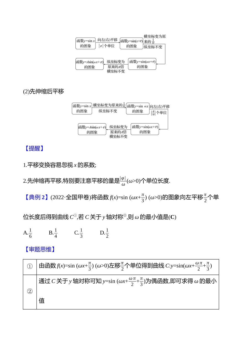2025高考冲刺答题技巧预测数学-选择题热点8　三角函数的图象与性质.docx_第2页