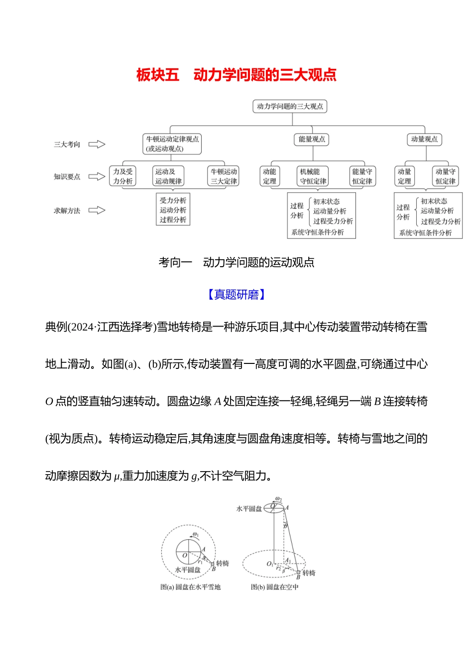 2025高考冲刺答题技巧预测物理-板块五 　动力学问题的三大观点.docx_第1页