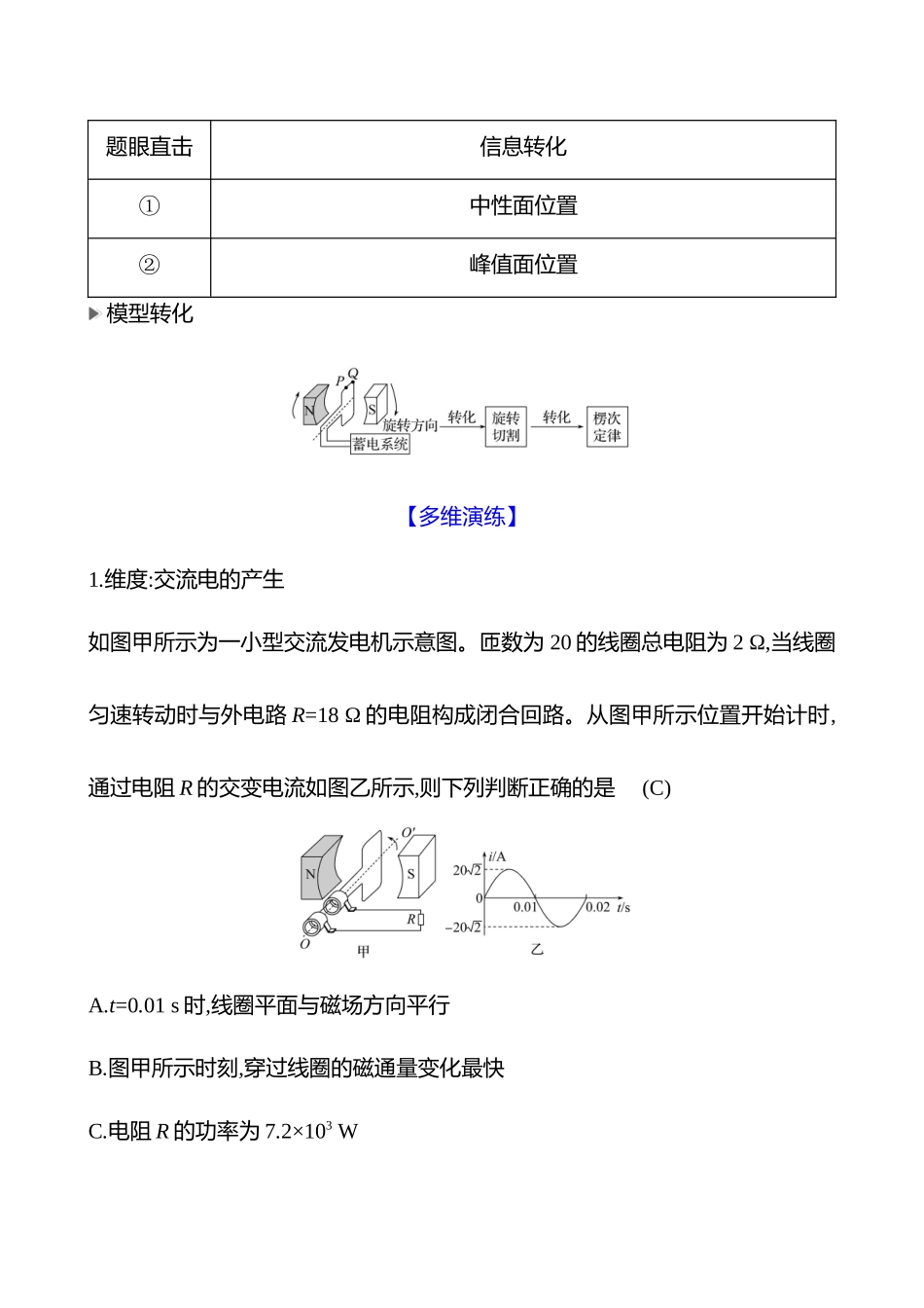 2025高考冲刺答题技巧预测物理-热点10 　交流电与变压器.docx_第2页