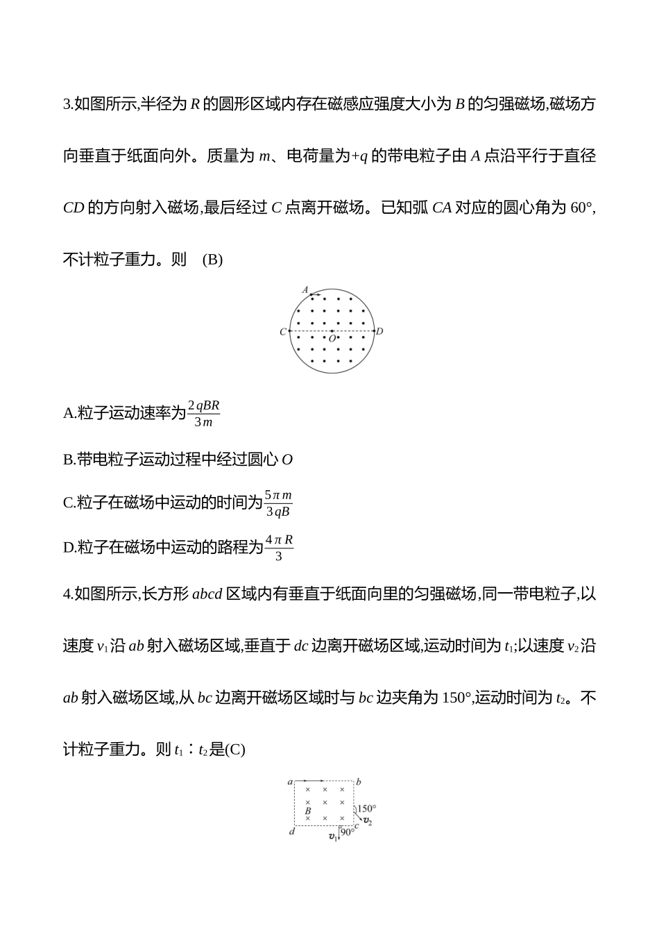 2025高考冲刺答题技巧预测物理-热点拔高练(十)　磁场的性质及带电粒子在磁场中的运动.docx_第2页