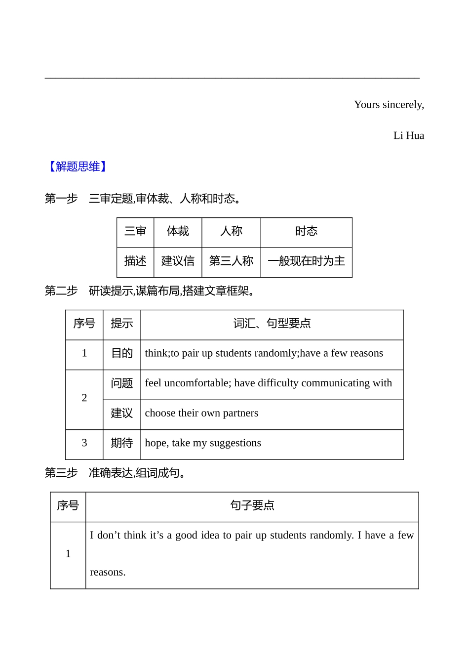 2025高考冲刺答题技巧预测英语-四   题型一　类型1　建议信和感谢信.docx_第2页